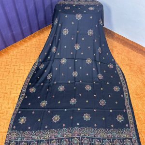 Kashmiri Handmade Emdroided Jawl Small Flower Shawl